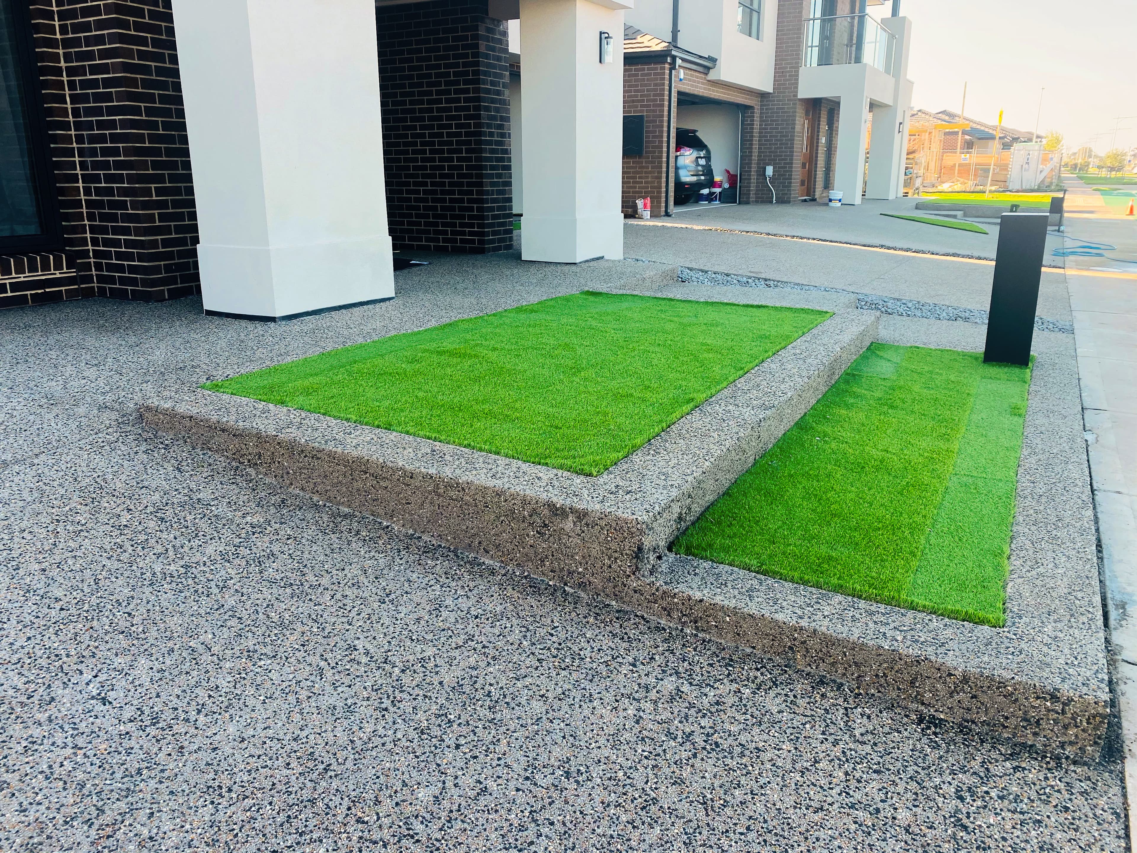 Designed concrete steps