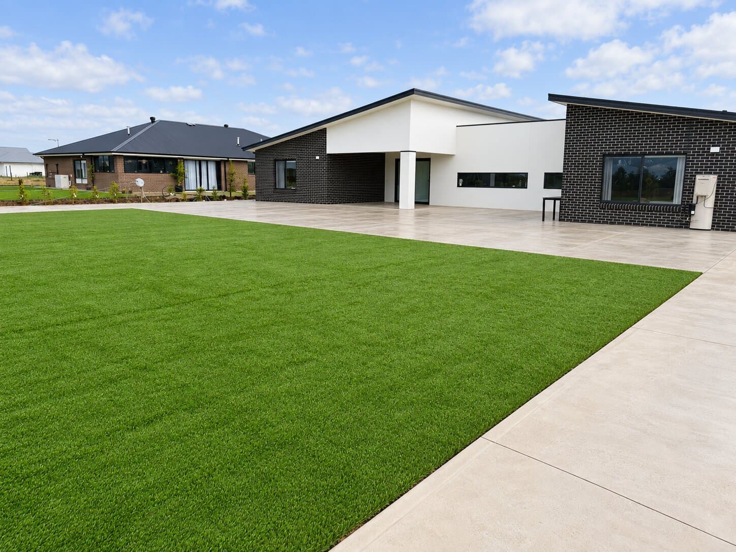 Transformed backyard with landscaping